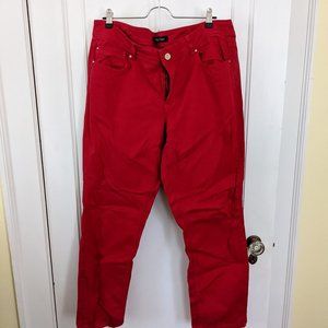 WHBM Red Slim Ankle Jeans